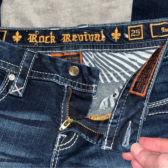 Rock Revival Yui Straight Leg Dark Wash Jeans Women’s Size 25 - Picture 8 of 12